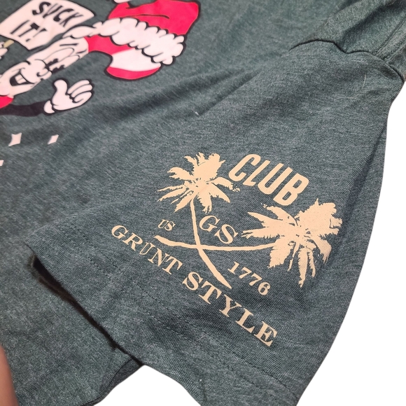 Grunt Style Candy Cane Christmas Tee Men’s Large Funny Holiday Graphic Shirt - Picture 5 of 8